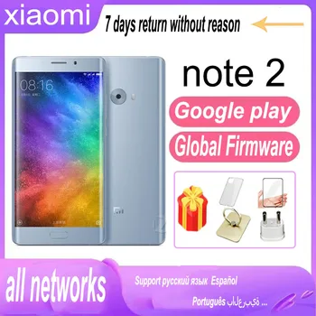  11.11 продажба на мобилни телефони Xiaomi Mi Note 2 NFC AMOLED екран 6G 128G Snapdragon 821 4070 ма Бързо зареждане на 3.0 Android Мобилен телефон