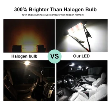  12 БР. Led Комплект вътрешно Осветление За Peugeot 4008 2012 2013 2016 2017 Куполна Карта на Багажника Лампа