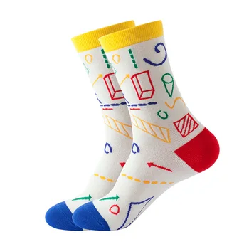  2022 нови чорапи дамски пролетно-есенни хип-хоп тенденция чорапи в една тръба с функционален модел ежедневни памучни чорапи точка на едро