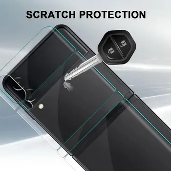  3 В 1 Мека Гидрогелевая Фолио За Samsung Galaxy Z Флип 3-5 г Предната и Задната Защитно Фолио HD Прозрачен За Galaxy Z Страхотна