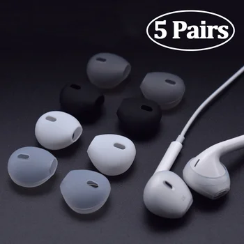  5 Чифта силиконови слушалки с защита от загуба на слушалки за Apple Airpods 1 2 3 Pro Слушалки Нескользящие слушалки Мек калъф за слушалки