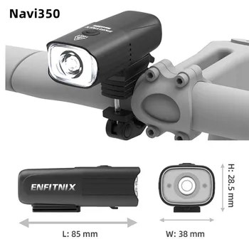  Enfitnix Navi350 Велосипедна Умна Велосипеден Фар Преден Фенера Водоустойчив USB Акумулаторна Широкоъгълен Прожектор Велосипедна Лампа за Фенерче