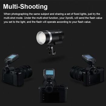  Godox XPRO II L TTL Безжичен Спусък Светкавица За фотоапарат Leica 1/8000 S HSS За X System Светкавица За работа на открито/на Студийната стрелба