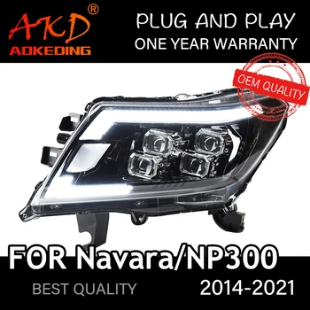  Headlight For Navara-2021 Car автомобили стоки LED DRL Hella 5 Xenon Lens Hid H7 Nissan NP300 Car Accessories