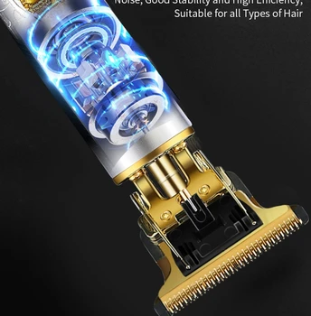  USB Ретро T9 0 mm Електрическа Машинка за подстригване За Коса За Мъже Безжични Машинки За Подстригване на Коса с Професионална Машина За Рязане на Брада Фризьорски салон акумулаторна