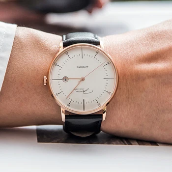  Автоматични Часовници Мъжки Луксозни Бизнес Механични Ръчни Часовника 42 мм, Модерен Часовник от Розово Злато, Стомана Часовник JONAS & VERUS 2023