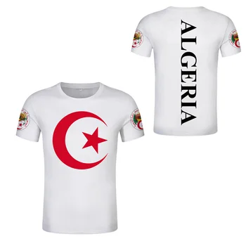  АЛЖИР Мъжка Тениска На Поръчка Фестивал Ръгби Фланелка Арабски Флаг на Алжир Разпечатки с Текст на Френски Алжир Джърси Детска Тениска Млад Топ