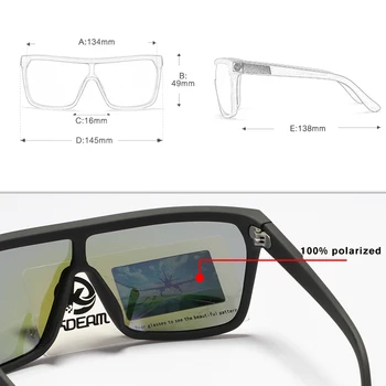  Горещи Продажба на Големи Спортни Слънчеви Очила Пълнозърнести Поляризирани Слънчеви Очила За Шофиране KDEAM Мъжки И Дамски Модни Слънчеви Очила С Кутия
