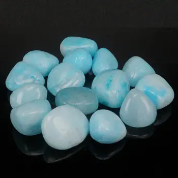  Губим Камъни от Синьо aragonite, Натурални Полирани Скъпоценни Камъни, за да проверите за Вики, Рейки и лечение на Енергийни Кристали, 200 г