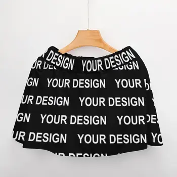  Добави дизайн Индивидуална пола на поръчка е Вашият начин на Эстетичные ежедневни поли трапецовидна форма Сладка мини-пола с принтом Оверсайз Къса управление