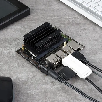  За в jetson Nano 4GB Developer Kit Малък Компютър AI Такса за Разработка на Изкуствен Интелект, С Охлаждащ Вентилатор US Plug
