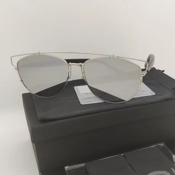  Квадратни Продажба на Слънчеви Очила Сребърни Огледални Очила, лещи Дамски Слънчеви Очила Мъжки Слънчеви Очила Дамски Нюанси на Жълти слънчеви Очила са Модерни Слънчеви Очила