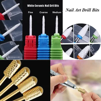  Колекция от керамични тренировки за нокти 24 стил | Битове за кожичките и Пилочки за нокти | Инструменти за маникюр и дизайн нокти #TH05-TH11