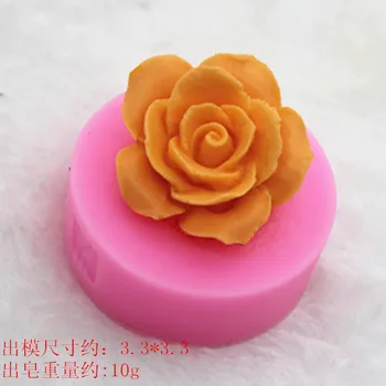  Красотата на Цвете 3D Роза под формата на Силиконовата Форма на Украса на Тортата Скърпвам Торта 3D Мухъл