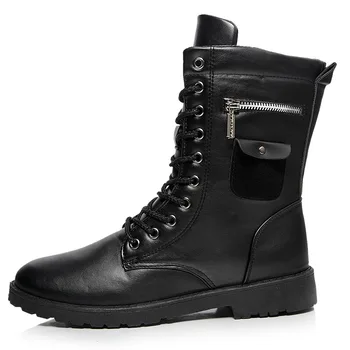  Маркови Армейските обувки, Мъжки Военни обувки с Веригата, Мъжки обувки с метална Катарама и Череп, Мъжки Мотоциклетни ботуши в стил пънк, Мъжки обувки в стил Рок 2019