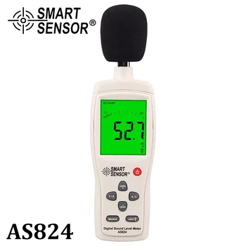 Мини-Измерител на Нивото на звука Децибела Метър 30 ~ 130 db Макс Задържане на дисплея Автоматично Изключване на Захранването Автоматично Осветяване на Дисплея Измерване на шум