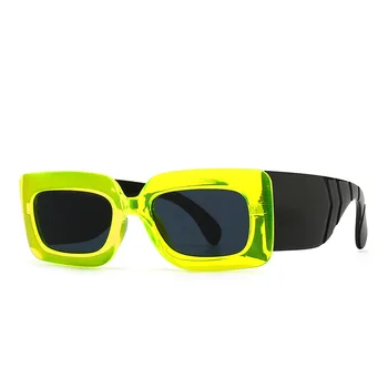  Модни Квадратни Слънчеви Очила В Рамка От Змийска Кожа Слънчеви Очила Мъжки Извънгабаритни Очила Нюанси UV400 Oculos