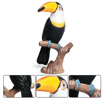  Нова Имитация на Птици Модел на Животното пластичната Украса на Твърди Toucan PVC Статуетка на Детски Образователни Играчки, Колекция от Играчки За Момчета, Подаръци