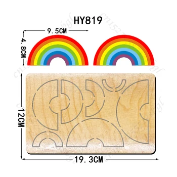  Режещи удари Rainbow Нови печати от Дървени печати, подходящи за конвенционални машини за щанцоване на пазара