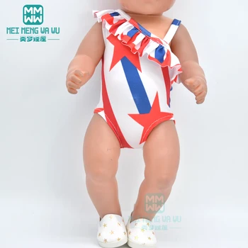  Стоп-моушън Облекло, моден бански костюм без презрамки, пола с пайети за 43 см, играчка, новородено бебе кукла, 18-инчовата американската кукла