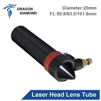  Тръба обектива на главата лазер CO2 + Външен Диаметър на въздушен накрайник 25мм за обектив Диаметър.20 FL 50.8/63.5/101.6 мм за автомат за рязане на лазер CO2