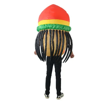  Ямайка Надуваем Костюм за Възрастни Мъже Жени Хелоуин Cosplay Карнавал, Фестивал на Вечерни Тоалети Забавен Надуваем Костюм Обличане