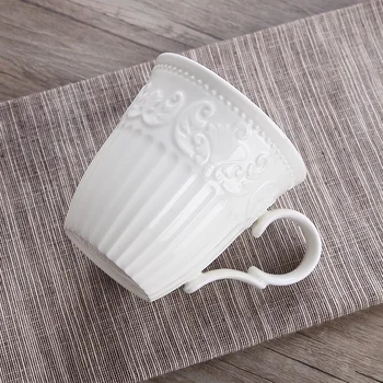  300 мл, бели порцеланови красиви заснежени чаши с релефна чаша copo cafe nespresso, керамични забавни чаши, подарък за коледа, чаша taza para cafe