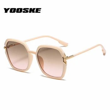  YOOSKE 2022 Големи Слънчеви Очила Дамски Луксозни Маркови Дизайнерски Градиентные Слънчеви Очила с Високо Качество Корейски Стил на Голяма Дограма Eyewea