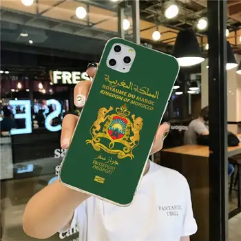  Калъф За мобилен Телефон с паспорт и Флага на Мароко За iPhone 13 12 11 Pro Max Mini XS Max 8 7 Plus X SE 2020 XR Силикон Мек калъф