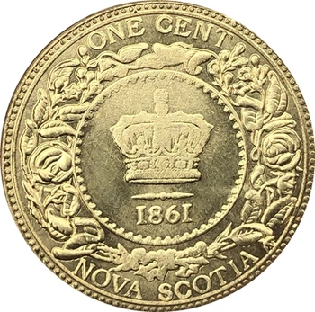  КОПИЕ от канадските монети 1861 г. 25,6 ММ