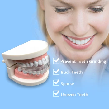  Скоби За Устата Instant Силиконова Усмивка Симулатор За Изравняване На Зъбите Хонорар На Зъбите Устата Охрана Защитна Паста За Тава 3 Етапа